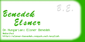 benedek elsner business card